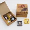 Klasik Şeker Paketi Bisküvi Hediye Kutusu Çince Mürekkep ve Yıkama Boyama Tarzı Mooncake Box2134237