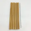 Bamboo Straws 12pcs/set 19.5cm Bamboo Drinking Straw Reusable Eco Friendly Handcrafted Natural Baby Feeding Straws OOA6877