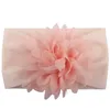 Cute Kids Girl Baby Solid Soft Nylon Comfortable Fashion Casual Headbands Infant Newborn Flower Bow Hair Band Accessories