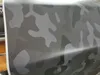 Premium Black Grey Camo Vinyl Wrap Car Motorcycle Decal Mirror Camouflage Vinyl Car Sticker con Air Release Foil280w