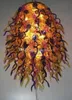 100% Mouth Blown CE UL Borosilicate Murano Glass Dale Chihuly Art Luxuriant Purple Yellow Pink Glass Chandelier