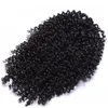 Beauty Brazilian women Kinky curly ponytail hairpiece Clip in drawstring short high afro puff bun chignon human hair extension 120g 4colors