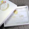 Biglietti Greeting Biglietti d'auguri Lussuoso Royal Wedding Invitation Card Chiaro acrilico con scatola