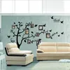 Grande árvore adesivo parede Photo Frame família DIY vinil adesivos de parede 3D Home Decor Sala Decalques Árvore Big Black Poste