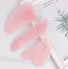 100% Natuurlijk gezicht Slimming Rose Quartz Gua Sha Set Neck Body Massage Guasha Tool met doospakket