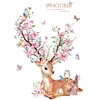 Shijuekongjian Cerf Animaux Stickers Muraux BRICOLAGE Fleurs Plante Stickers Muraux pour Maison Enfants Chambres Bébé Chambre Décoration7408902