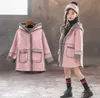 Manteau épais en velours pour fille, coupe-vent mi-long en daim et laine d'agneau, pour enfants coréens, WY431, nouvelle collection 2020