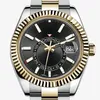 7 relógios de luxo à venda novo calendário automático masculino 24 horas 42 mm aço inoxidável Sky Dweller relógio masculino 215o