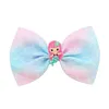 Koreańska dziewczyna Hair Bows Acryl Mermaid Cartoon Wstążka Wydrukowana kolorowa butique4806964