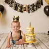 グリッタークラウンヘッドバンドの男の子最初の誕生日装飾パーティーハット1 2 3歳のパーティーベビーシャワーヘッドバンドキッズギフト5404546