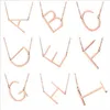 Le collane con ciondolo con lettera di moda mescolano i gioielli con catena della clavicola dell'alfabeto iniziale dalla A alla Z per le donne Prezzo di fabbrica all'ingrosso