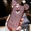 3D Bling Souris Oreille Cas Pour iPhone 7 6 6S Plu 5 5S SE Doux Silicone De Luxe Paillettes Couverture Cas Pour iPhone7