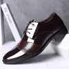 الرجال الأحذية الأنيقة الكلاسيكية أكسفورد أحذية للرجال براون اللباس براءات جلد أسود أحذية رسمية للرجال كوافير zapatos دي هومبر أكسفورد بونا