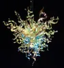 Lamps Multi Colored Crystal Chandeliers 100% Hand Blown Artistic Chandelier Lamp Glass Art Deco Pendant Lighting