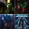 Halloween LED Light Up Mask Muitas opções de Cosplay Masks O ano da eleição de purga máscaras engraçadas brilham em escuro ou horror