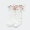 Children Solid Color Socks Baby Summer Bow Wooden Ear Lace Children Socks Soft Infant Casual Socks 487420782