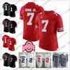 2019 Ohio State Buckeyes # 1 Johnnie Dixon 4 Santonio Holmes 7 Ted Ginn Jr. 59 Tyquan Lewis Jogador aposentado Branco Vermelho Preto Camisa