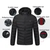L-4XL 가열 재킷 야외 가열 코트 USB 전기 배터리 긴 슬리브 지능 난방 코트 겨울 따뜻한 옷