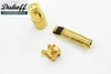 Alto Tenor 소프라노 색소폰 용 새 Dukoff Metal Gold Lacquer 마우스 피스 고품질 Sax Nozzle 크기 5 6 7 8 9 액세서리 액세서리