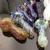 Partihandel Färgrik Mini Heady Glass Tobacco Herb Pipes Glas Rökning Rör Handgjorda Hammer Rör Blandade färger