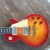 Tiger Flame Electric Guitar Cherryburst Color Tuneomatic Bridge Ebony Fingerboard Freet Binding Guitar Real PO visar SH9384848
