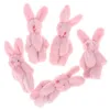 10pcs 6cm 4Colors Soft Mini Joint Rabbit Pendant Bunny pour la chaîne clé Bouquet Toy Doll Ornaments Gift4703786