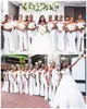 2020 Sexy African Country Split Side Bridesmaid Dresses Off The Shoulder Simple Long Maid Of Honor Party Gowns
