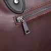 Äkta läder portfölj män väska Business handväska Man 15.6 "Laptop Messenger Shoulder Bags Tote Portfolio