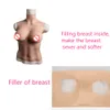 Meia corpo 80D Cup Crossdresser Props Falso Boobs Realista Silicone Artificial Mama Forma Para Senhora e menino