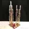 10 pcs flores vasos vasos chumbo de estrada mesa de chumbo peça de metal suportam o castiçal para candelabros de casamento