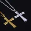 Pendant Necklaces Hip Hop Jewelry Men Necklace Color Gold Silver Tone Crucifix Charm Jewelry Alloy Cross Pendant Necklaces Beautiful cross necklace