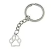 NOUVEAU ARTIQUE D'ARGENT ARGENT Mignon Cheval Cat Hollow Cat Dog Patche Patte Pendentif Pendentif Porte-clés Porte-clés pour Femmes Chiens Lover Clé Chaîne Bijoux 824