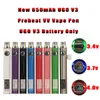 Custom 510 Thread Battery 650 900 mAh Variable Voltage Preheat Vaper Pen Kit for Disposable Ceramic Coil Cartridges