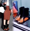 뜨거운 판매 - 가을 겨울 새로운 패션 짧은 부츠 혼합 컬러 쐐기 캐주얼 신발 라운드 발가락 꽃 방수 마틴 부츠 무료 배송