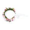 Brauthochzeit Girlanden handgefertigte Blumenmädchen Simulation Blumen Kronen Kinder Strand Urlaubskranz Party Haare Accessoires Y1526