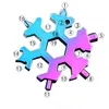 18 in 1 Snowflake Multitdool da viaggio per esterni Campeggio multifunzione EDC Keyring in acciaio inossidabile Strumento tattico Multitool Kimter1885999