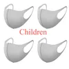 designer ice silk face mask black white dustproof masks boys girls Children anti dust washable print kids sunscreen soft breathable comfortable facemask