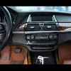 Carro estilo console de navegação quadro ar condicionado ventilação de tampa do painel de cd para bmw x5 e70 x6 e71 acessórios interiores adesivo