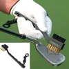 Dubbla borst golfklubb borstare boll 2 sätt rengöring klipp lätt bärbar golf träning hjälpmedel övning utrustning varmt