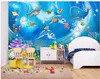 3D photo wallpaper custom 3d wall murals wallpaper Dream Underwater World Beautiful Underwater World Children's Room Kids Room Wall