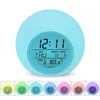 LED-wekker Light UP Student Digitale Klok Thermometer 7 Kleuren Veranderend Licht Nacht Gloeiende Nachtkastje Klokken voor Kinderen Slaapkamer Tafel Desktop