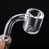 4mm Dikke Flat Top Quartz Banger Nail Roken Accessoires 10/14 / 18mm Mannelijke / Vrouwelijke Gepolijste Gezamenlijke Platte Kom voor Glas Bong DAB RIGS 643/644-Q