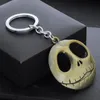 10pcsLot Movie Jewelry Skull Head Skellington Men Key Chain The Nightmare Before Christmas Pumpkin King Santa Jack Key Ring Jewel7585046