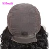 Parrucca corta Glueless Parrucca per capelli umani ricci vergini brasiliani Parrucca per capelli umani anteriori in pizzo 13X4 Pre pizzicata con i capelli del bambino Whosale