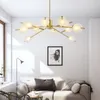 Popolare nuovo lampadario a LED luci nero/oro Mamame Art lampada da casa di lusso per soggiorno camera da letto studio sala da pranzo