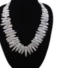 Klassische weiße Barock-Süßwasser-Biwa-Zuchtperlen-Halskette, Party-Schmuck-Geschenk, 48,3 cm