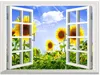 photo personalizzato carta da parati 3d murale wallpaper per soggiorno Paesaggio fiore di girasole parete di fondo murale fuori dalla finestra