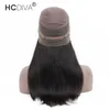 Hcdiva 360 Full Lace Front Human Hair Wigs för svarta kvinnor Pre Plocked 150% Densitet Body Deep Wave Loose Kinky Curly Brazilian