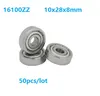 50 stks 16100zz 16100Z 16100 ZZ 10x28x8mm Metalen afgeschermd diepe groefkogellager voor fietsbodembeugel met 10 * 28 * 8mm