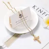 IJD11129 Jesus Cross Ashes Pendant Gold Plating Memorial Urn Casket High Quality Stainless Steel Cremation Jewelry Engravable3062